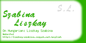 szabina liszkay business card